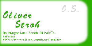 oliver stroh business card